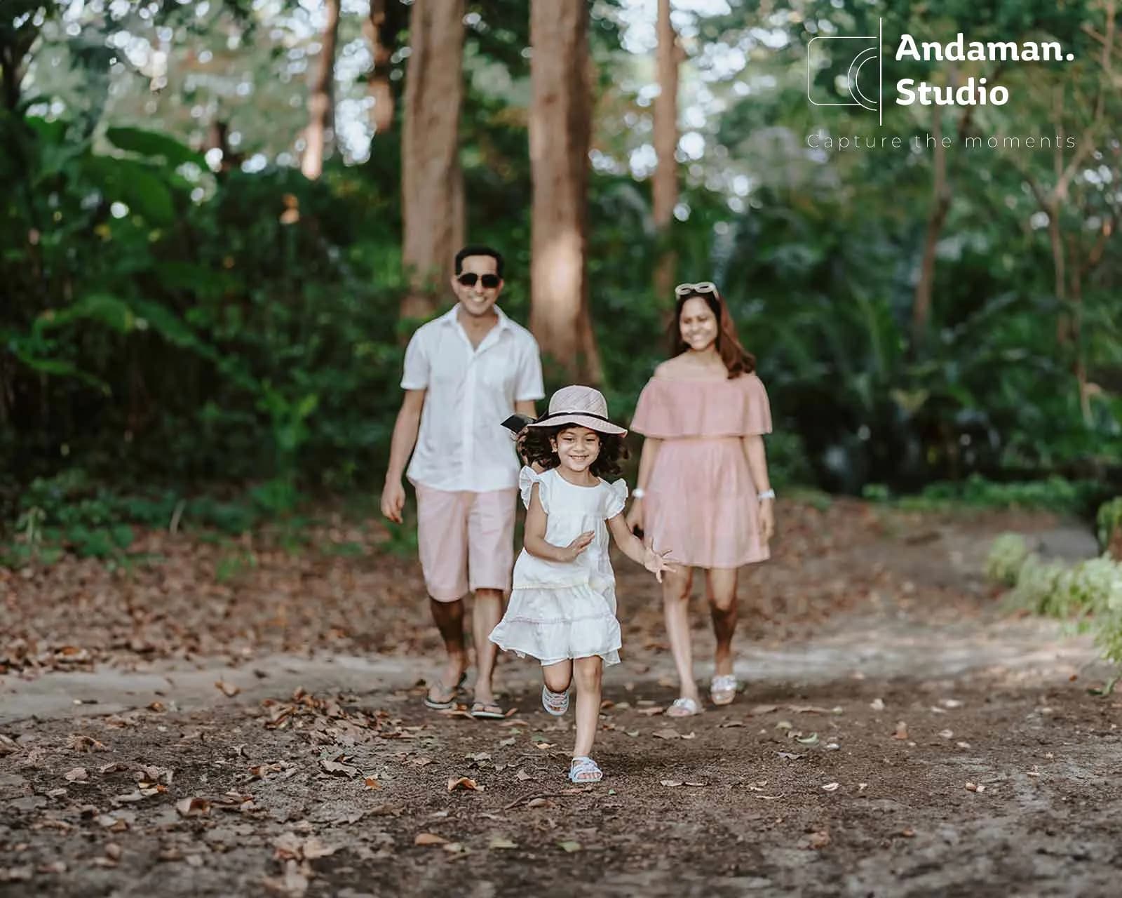 Family photoshoot at forest at andaman