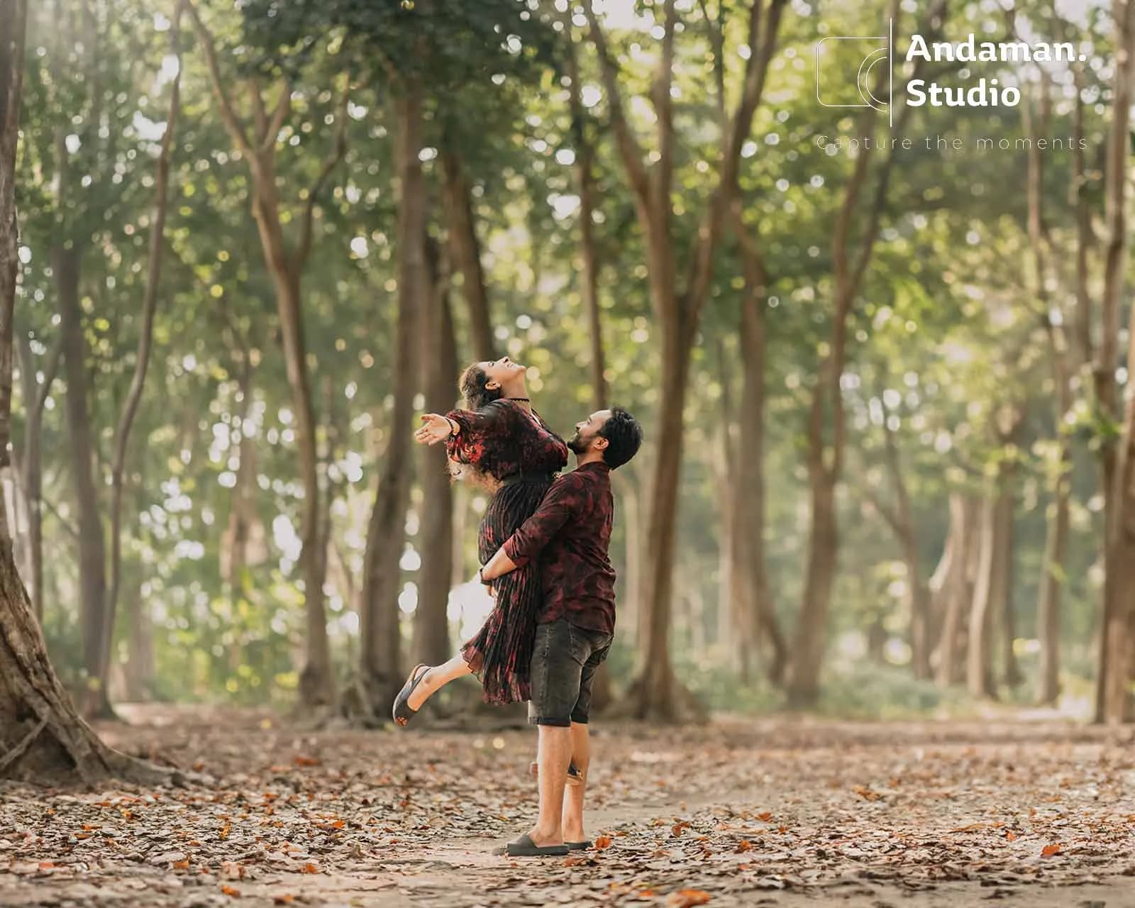 Honeymoon couple forest shoot andaman islands